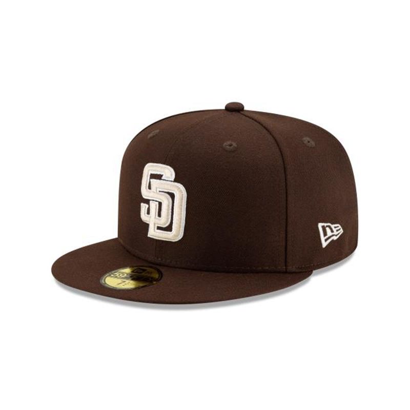 MLB San Diego Padres Authentic Collection Alt 59Fifty Fitted (IZL2429) - Brown New Era Caps